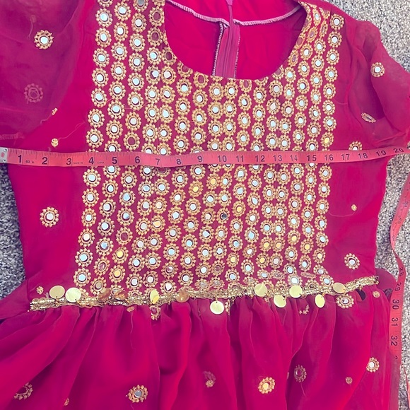 🌺Beautiful dress with scarf and pants in pink color, brand new, - Picture 6 of 8